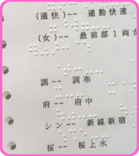 墨字あり点字印刷